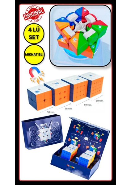 Moyu 2x2 & 3x3 & 4x4 & 5x5 Magnetic Cube Set Mıknatıslı Özel Kutulu Zeka Küp Seti