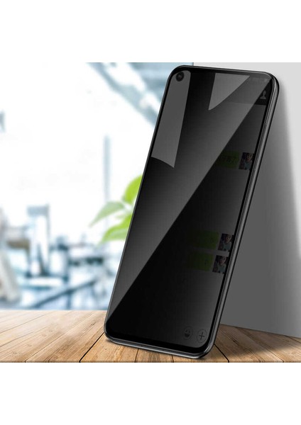 Huawei P40 Lite Uyumlu Davin 5d Privacy Cam Zore Ekran Koruyucu