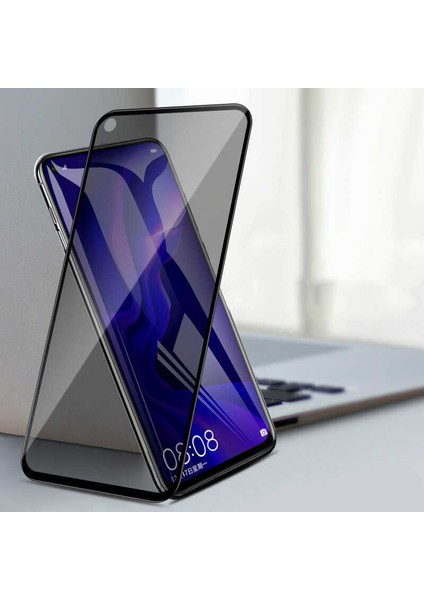 Huawei P40 Lite Uyumlu Davin 5d Privacy Cam Zore Ekran Koruyucu
