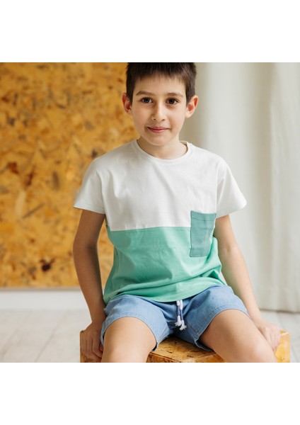 "pocket" Organik Pamuk Tshirt - Yeşil