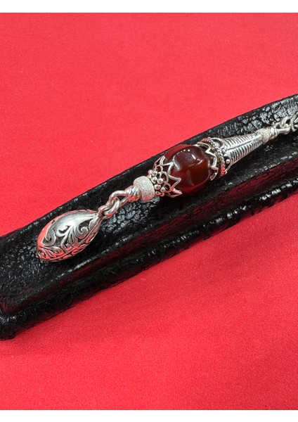 Doğaltaşlı El Yapımı Akik Taşlı Hediyelik Gümüş Anahtarlık fiyatları