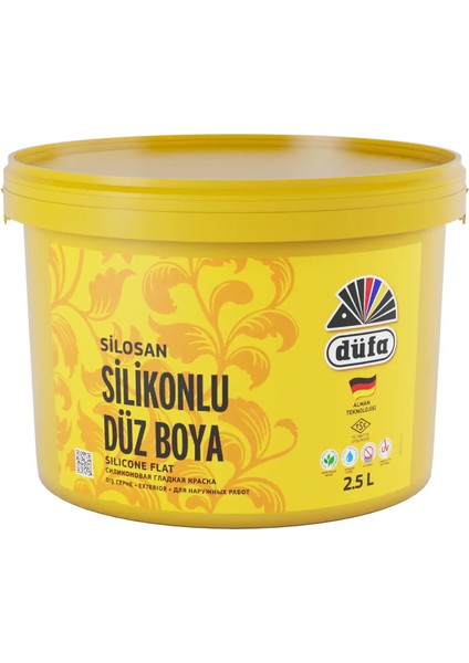 Silikonlu Düz Dış Cephe Duvar Boyası 2401 Açık Kayısı 2.5 l