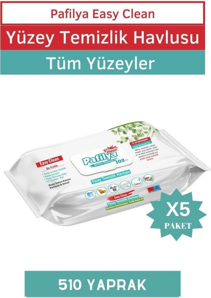 Easy Clean Yüzey Temizlik Havlusu 5X102 (510 Yaprak)