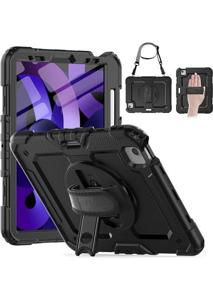 Apple iPad Air 4 10.9 Inç Zırhlı Armour Defender Askılı Kılıf A2316 A2324 A2325 A2072