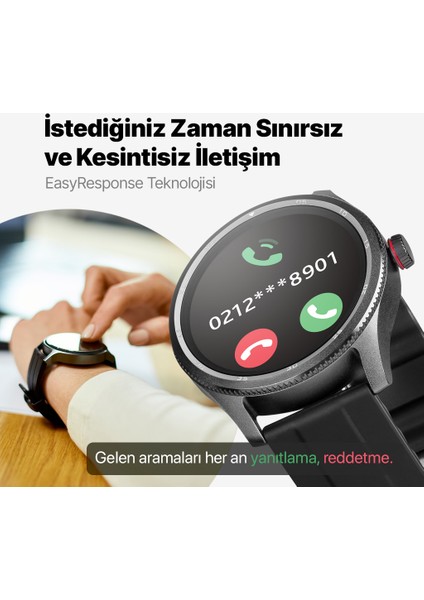 Tempus 35MM Tft Ekranlı Yuvarlak Metal Kasa Akıllı Saat