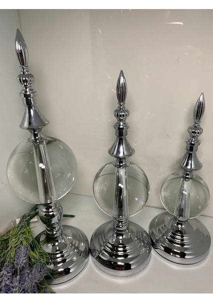 Üçlü Kristal Dekoratif Küre