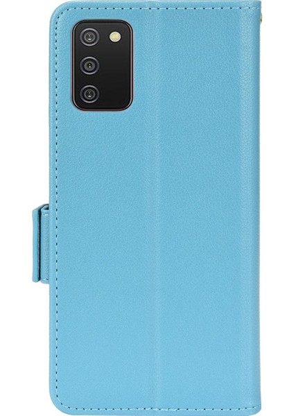 Samsung Galaxy A02S Manyetik Kart Yuvaları Tutucu Pu Deri Yan (Yurt Dışından)