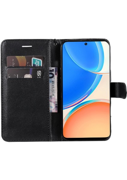 Onur X8 5g Iş Cüzdan Telefon Kılıfı Için Flip Case Klasik Düz Renk (Yurt Dışından)