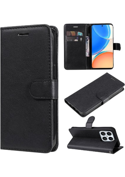 Onur X8 5g Iş Cüzdan Telefon Kılıfı Için Flip Case Klasik Düz Renk (Yurt Dışından)