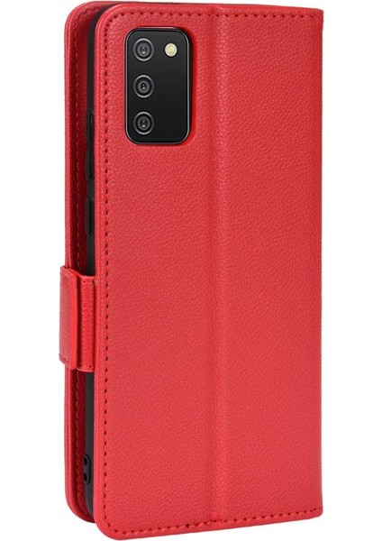 Samsung Galaxy A02S Manyetik Kart Yuvaları Tutucu Pu Deri Yan (Yurt Dışından)