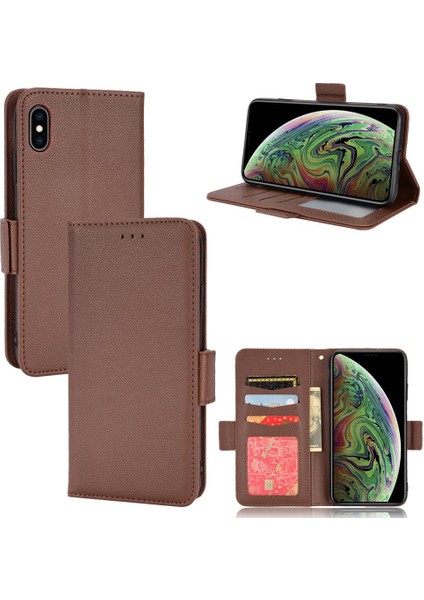 Iphone X/xs Kart Yuvaları Tutucu Pu Deri Yan Toka Cüzdan (Yurt Dışından)