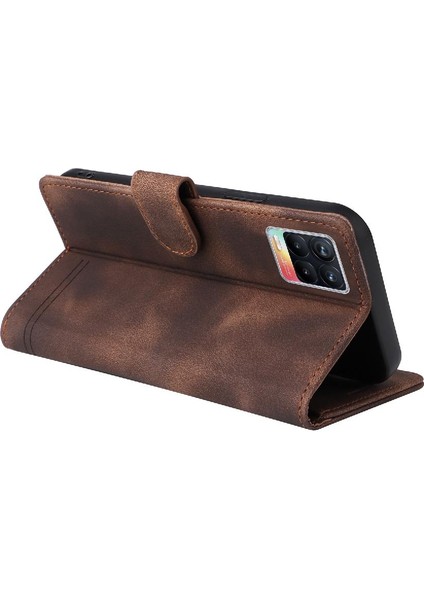 Realme 8 4g Için Flip Case Cüzdan Kapak Çevirin Deri Kılıf Basit Iş (Yurt Dışından)