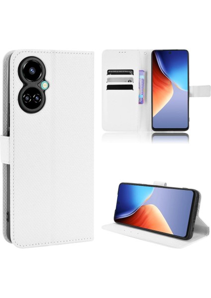 Tecno Camon 19 Kickstand Manyetik Cüzdan Kapak Kart Tutucu Için Kılıf (Yurt Dışından)