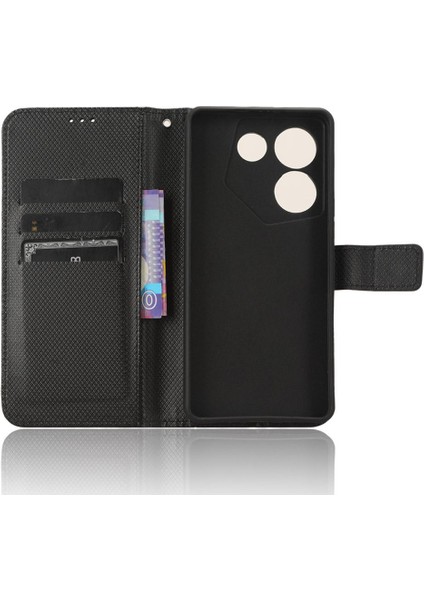Tecno Camon 20 Pro 5g Kart Tutucu Kickstand Kapak Manyetik Cüzdan Için Kılıf (Yurt Dışından)