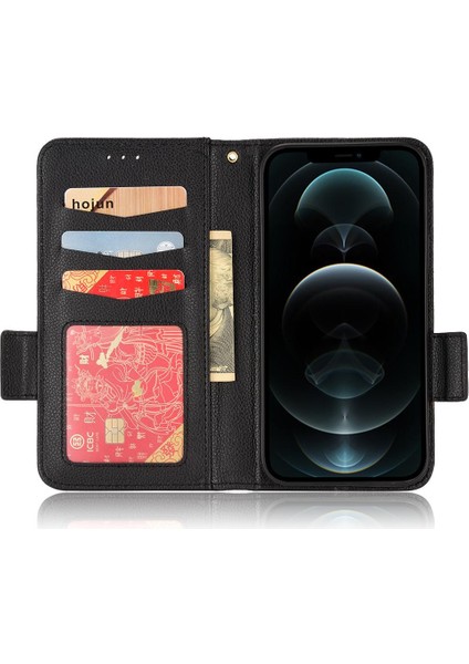 Iphone 12 Için Kılıf Pro Max Kart Yuvaları Tutucu Cüzdan Manyetik Yan Toka (Yurt Dışından)