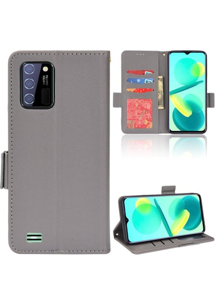 Oukitel C25 Cüzdan Pu Deri Kart Yuvaları Tutucu Yan Toka Için Kılıf (Yurt Dışından)