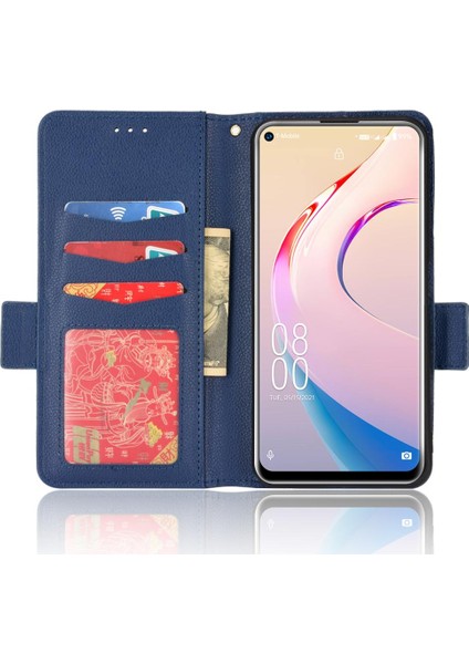 Oukitel C21 Pro Pu Deri Kart Yuvaları Için Kılıf Tutucu Manyetik Cüzdan Yan (Yurt Dışından)