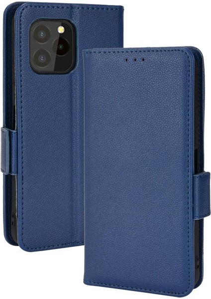 Oukitel C21 Pro Pu Deri Kart Yuvaları Için Kılıf Tutucu Manyetik Cüzdan Yan (Yurt Dışından)