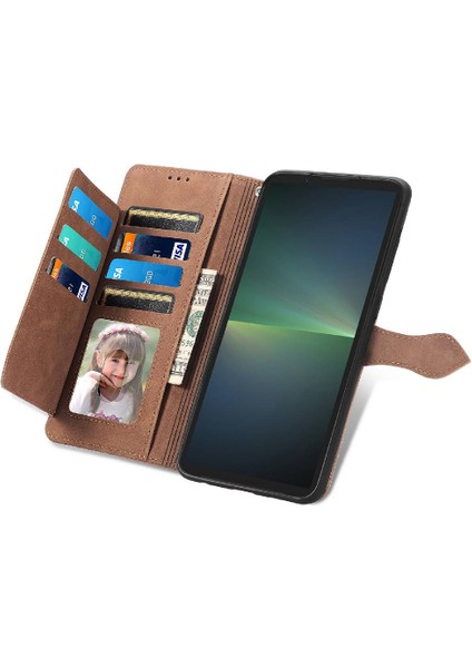 Sony Xperia 5V Flip Fermuar Tarzı Çoklu Kart Yuvası Iş Cüzdan (Yurt Dışından) modelleri