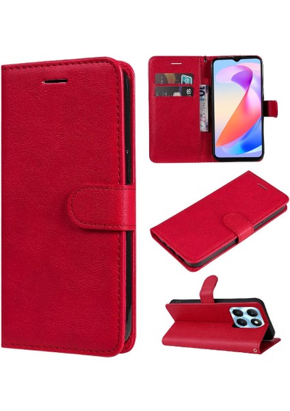Onur Için Flip Case X6A 4g Klasik Düz Renk Iş Cüzdan Telefon Kılıfı (Yurt Dışından)