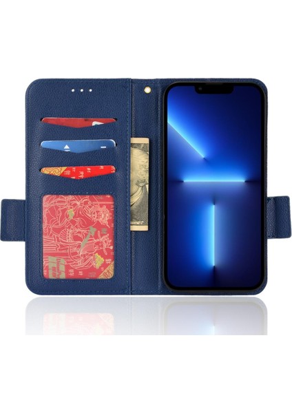 Iphone 14 Için Kılıf Pro Max Pu Deri Yan Toka Kart Yuvaları Tutucu Cüzdan (Yurt Dışından)