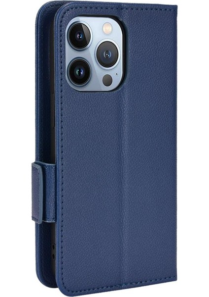Iphone 14 Için Kılıf Pro Max Pu Deri Yan Toka Kart Yuvaları Tutucu Cüzdan (Yurt Dışından)