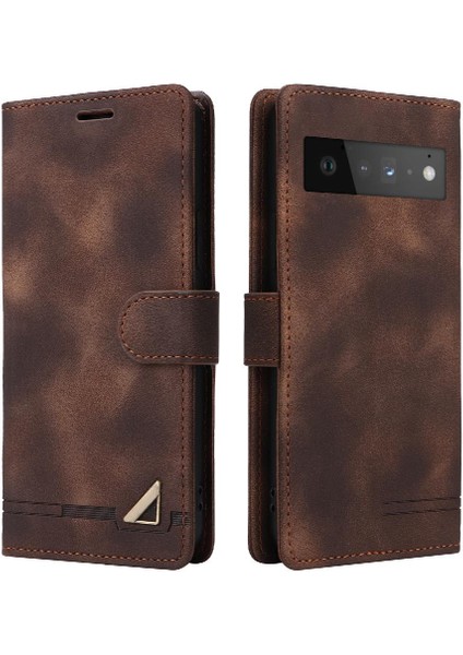 Google Piksel 6 Pro Flip Kapak Için Flip Case Cüzdan Darbeye Basit Kılıf (Yurt Dışından)