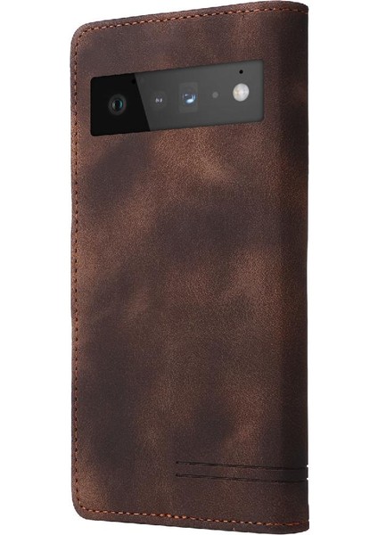 Google Piksel 6 Pro Flip Kapak Için Flip Case Cüzdan Darbeye Basit Kılıf (Yurt Dışından)