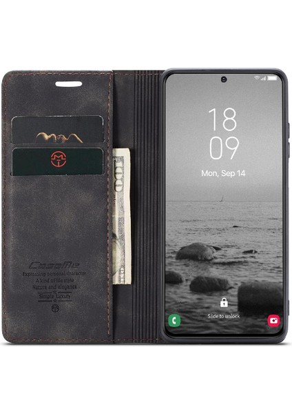 Samsung Galaxy S23 Vintage Pu Deri Cüzdan Manyetik Kılıf Için Flip Case (Yurt Dışından)