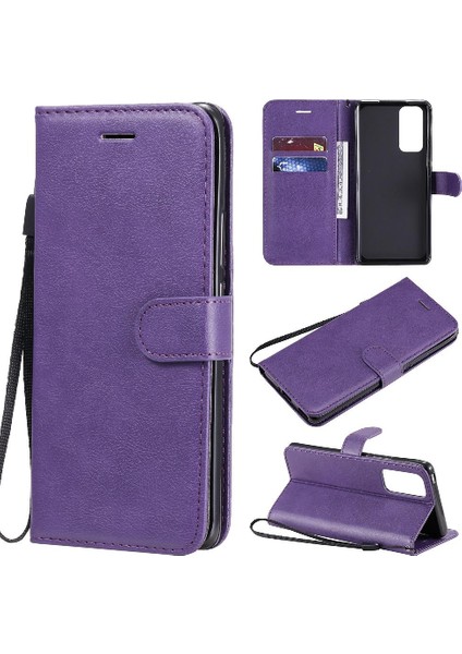 Kart Yuvası Klasik Düz Renk Yüksek Kalite ile Onur 30 Pro Için Flip Case (Yurt Dışından)