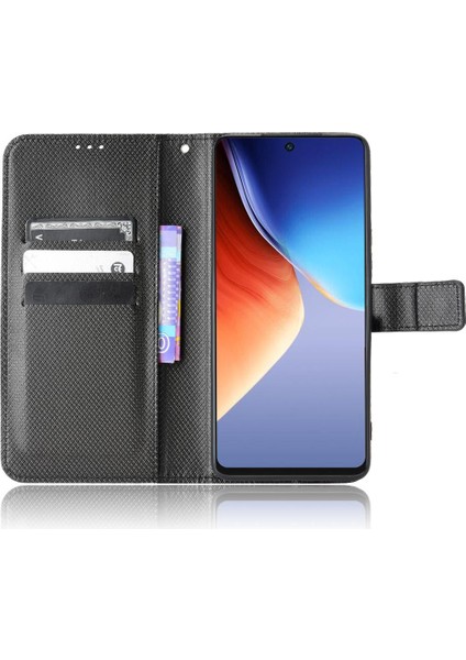 Tecno Camon 19 Kickstand Manyetik Cüzdan Kapak Kart Tutucu Için Kılıf (Yurt Dışından)