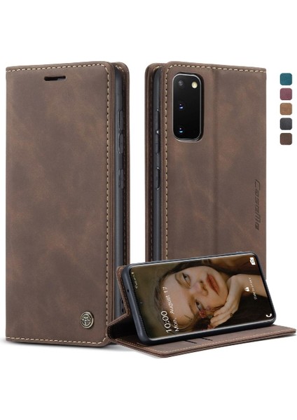 Samsung Galaxy S20 Için Flip Case Vintage Pu Deri Cüzdan Flip Folio Kitap (Yurt Dışından)