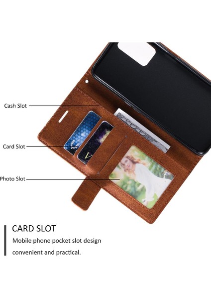 Oppo A74 4G/A95 4g Pu Deri Darbeye Kart Tutucu Kickstand Için Kılıf (Yurt Dışından) modelleri
