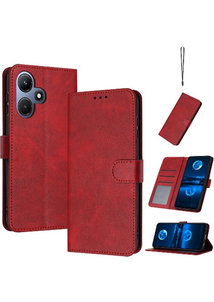 Kart ile Toka Saf Renk ile Infinix Sıcak Kickstand Kickstand Için Flip Case (Yurt Dışından)
