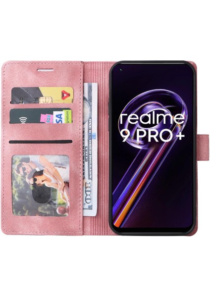 Realme 9 Pro Artı Cüzdan Deri Kılıf Için Flip Case Basit Iş Çevirme (Yurt Dışından) modelleri