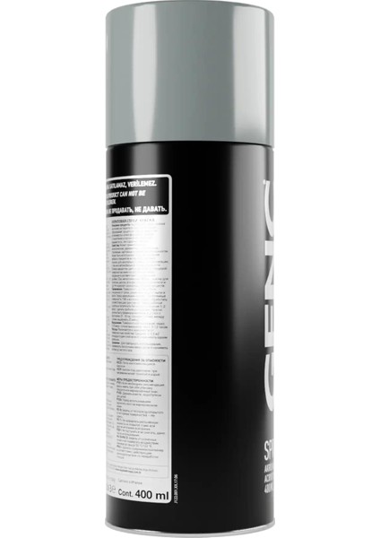 Sprey Boya Düz Renkler 7001 Gri 400 ml
