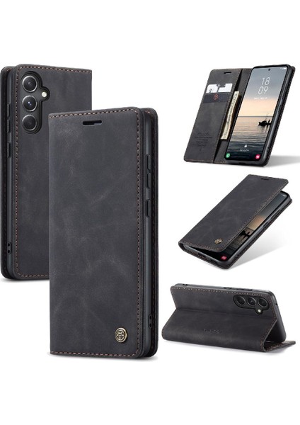 Samsung Galaxy S23 Fe 5g Için Flip Case Vintage Pu Deri Cüzdan Manyetik (Yurt Dışından)