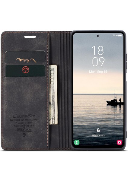 Samsung Galaxy S23 Fe 5g Için Flip Case Vintage Pu Deri Cüzdan Manyetik (Yurt Dışından)