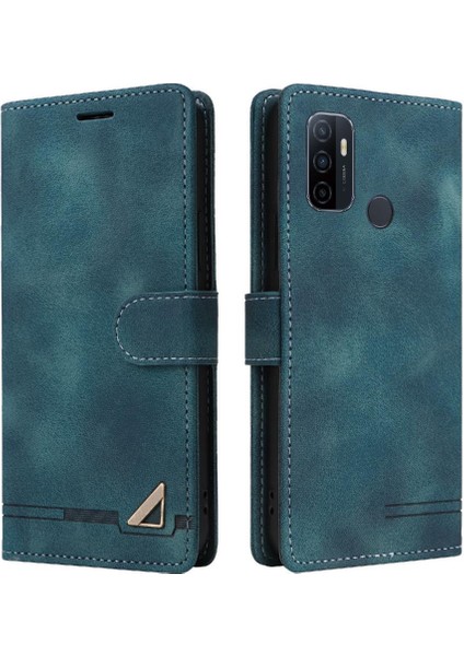 Oppo Için Flip Case A53/A53S Basit Iş Deri Kılıf Darbeye Çevir (Yurt Dışından)