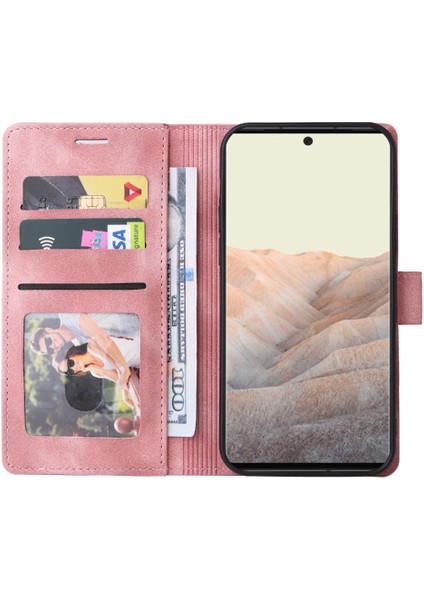 Google Piksel 6 Pro Flip Kapak Için Flip Case Cüzdan Darbeye Basit Kılıf (Yurt Dışından)
