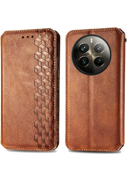 Realme 12 Pro Artı Flip Kapak Kılıf Için Kılıf Zarif Iş (Yurt Dışından)