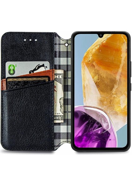 Samsung Galaxy M15 Için KILIF/F15 5g Cüzdan Fonksiyonu Deri Kılıf Zarif (Yurt Dışından)
