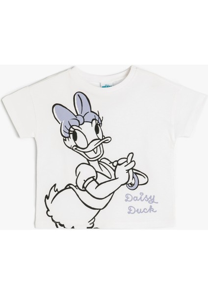 Daisy Duck Tişört Kısa Kollu Lisanslı Baskılı Pamuklu