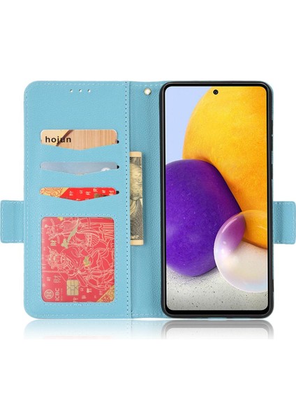 Mellow Shop Samsung Galaxy Için Kılıf A52S 5g Pu Deri Manyetik Yan Toka Kart Yuvaları (Yurt Dışından)