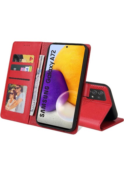 Samsung Galaxy A72 Üç Kart Yuvaları Için Flip Case Darbeye 4 Köşe (Yurt Dışından) fırsatları