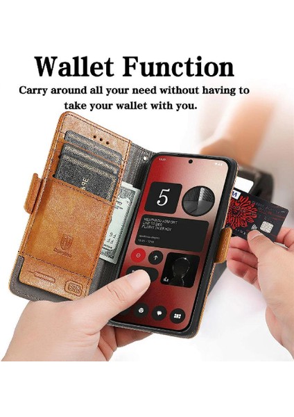 Nothing Flip Case Telefon 2A Çok Renkli Iş Ekleme Cüzdan Yuvası (Yurt Dışından)