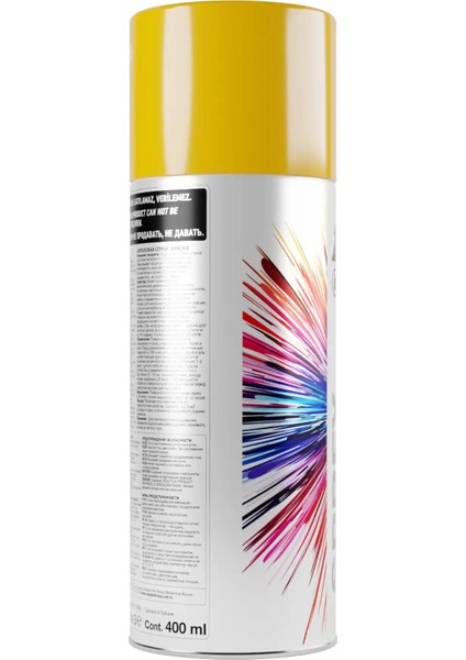 Sprey Boya Düz Renkler 1023 Krom Sarı 400 ml
