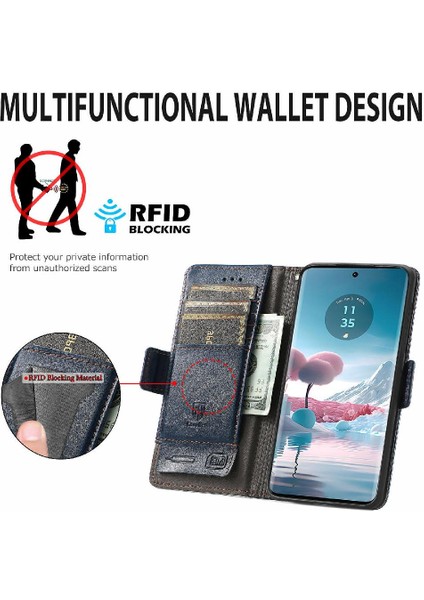 Motorola Moto Kenar 40 Neo Çoklu Kart Yuvası Iş Cüzdan Için Flip Case (Yurt Dışından) fırsatları