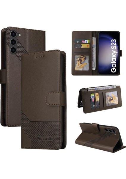 Samsung Galaxy S23 Artı Üç Kart Yuvaları Premium Deri Için Flip Case (Yurt Dışından)