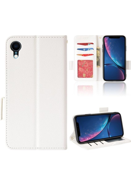 Iphone Xr Için Kılıf Manyetik Kart Yuvaları Tutucu Yan Toka Cüzdan Pu Deri (Yurt Dışından)